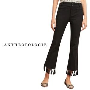 Anthropologie Essential Crop Flare Pants - Black - Size 10